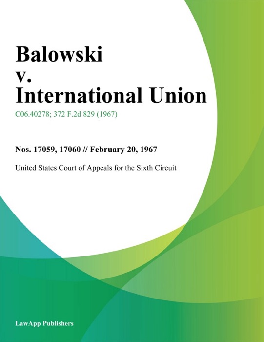 Balowski V. International Union