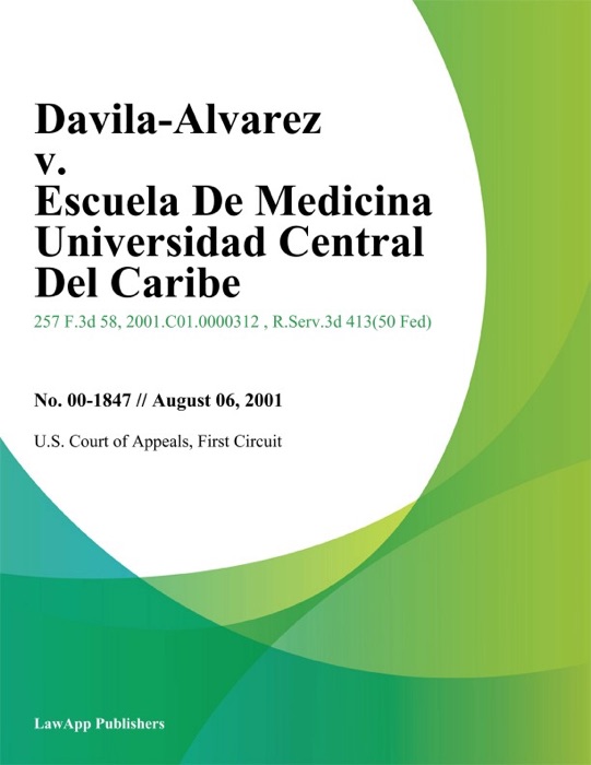 Davila-Alvarez v. Escuela De Medicina Universidad Central Del Caribe