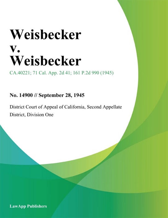 Weisbecker v. Weisbecker