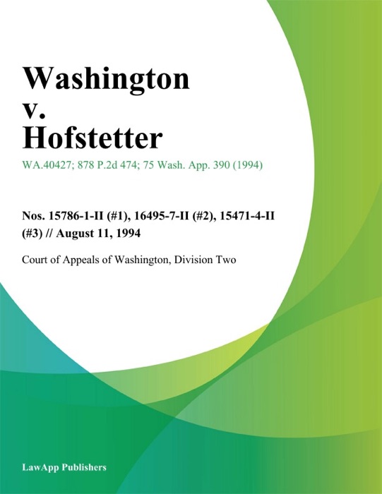 Washington V. Hofstetter