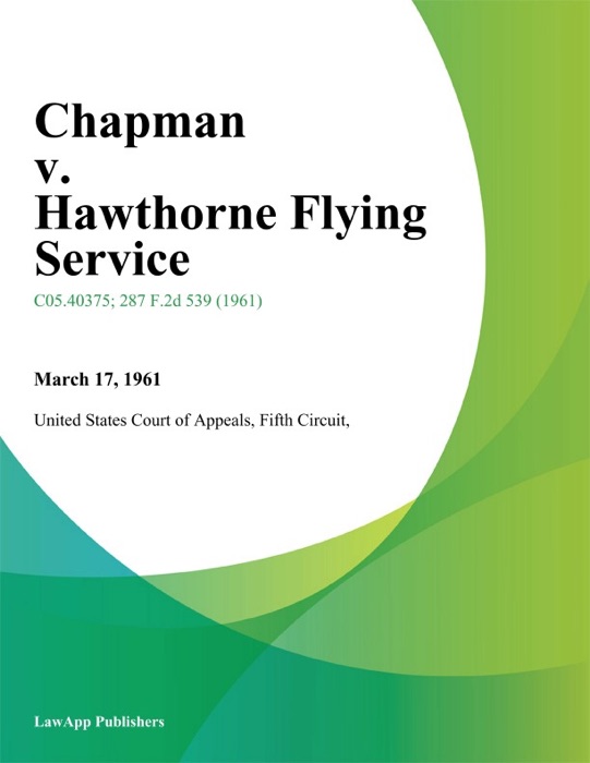 Chapman v. Hawthorne Flying Service