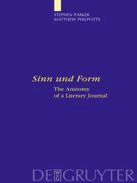 Read: "Sinn und Form" Book