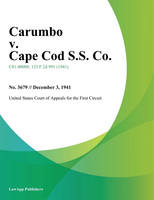 Carumbo v. Cape Cod S.S. Co.
