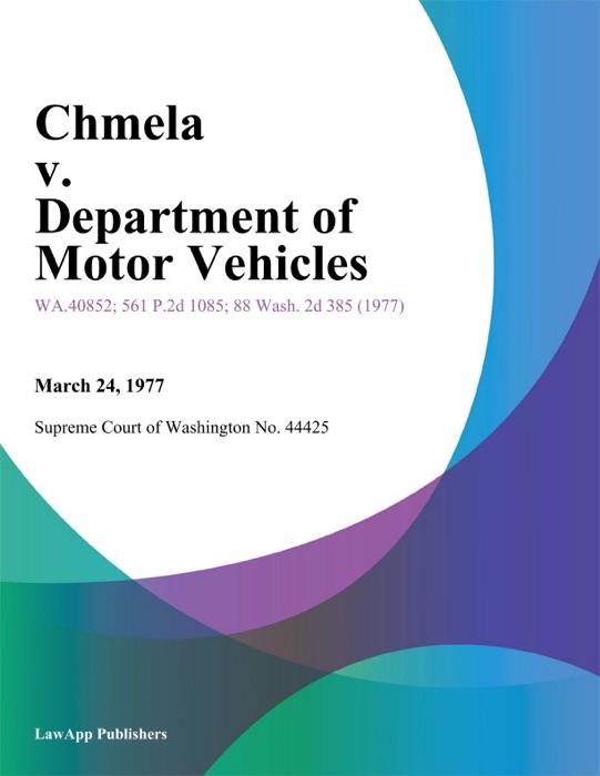 Chmela V. Department Of Motor Vehicles