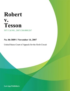 Robert V. Tesson by United States Court Of Appeals For The Sixth Circuit