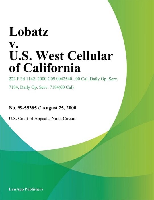 Lobatz v. U.S. West Cellular of California