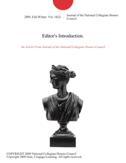 Editor's Introduction. by Journal of the National Collegiate Honors Council