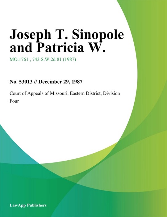 Joseph T. Sinopole and Patricia W.