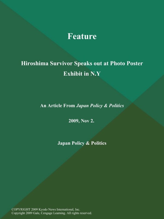 Feature: Hiroshima Survivor Speaks out at Photo Poster Exhibit in N.Y