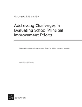 Read: Addressing Challenges Book in Evaluating School Principal Improvement Efforts