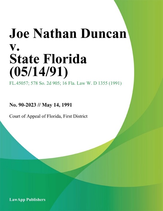 Joe Nathan Duncan v. State Florida
