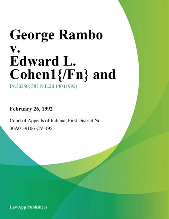 George Rambo v. Edward L. Cohen1{/Fn} and