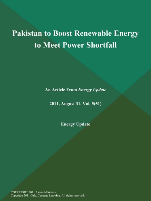 Pakistan to Boost Renewable Energy to Meet Power Shortfall