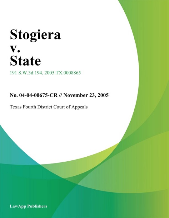 Stogiera V. State