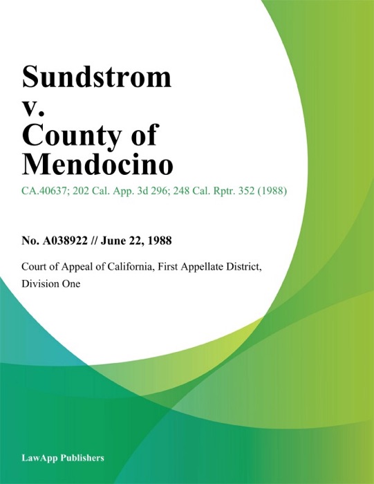 Sundstrom V. County Of Mendocino