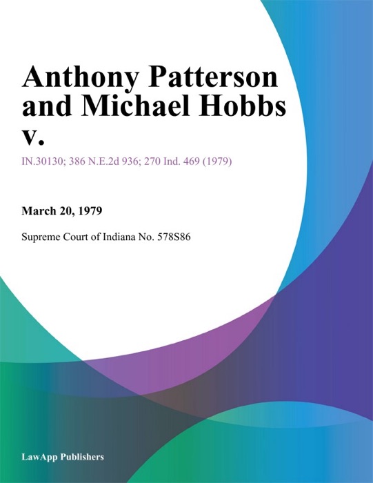Anthony Patterson and Michael Hobbs V.