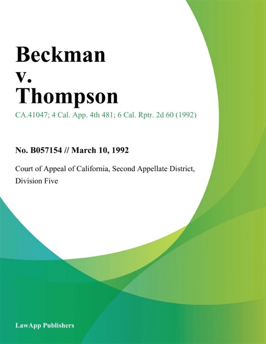 Beckman v. Thompson