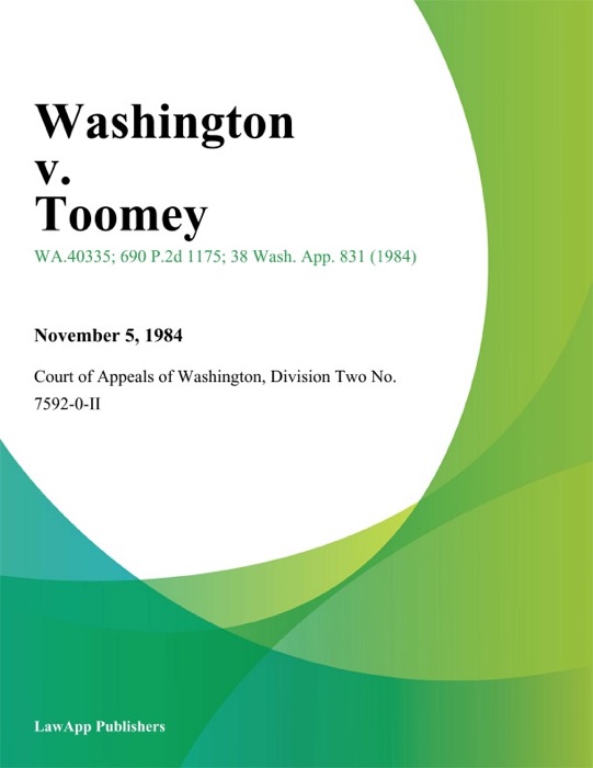 Washington V. Toomey