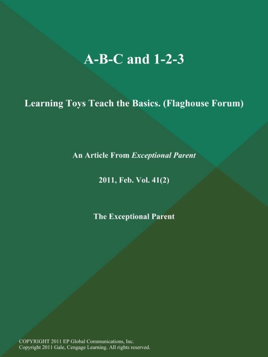 A-B-C and 1-2-3: Learning Toys Teach the Basics (Flaghouse Forum)