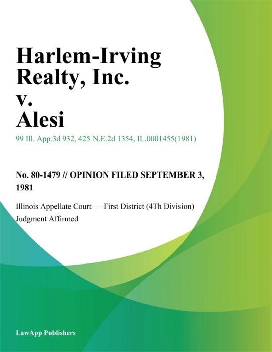 Harlem-irving Realty, Inc. v. Alesi