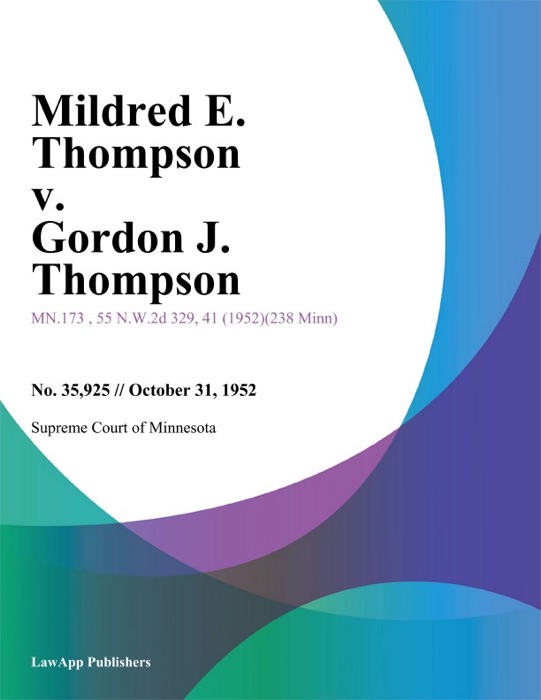 Mildred E. Thompson v. Gordon J. Thompson