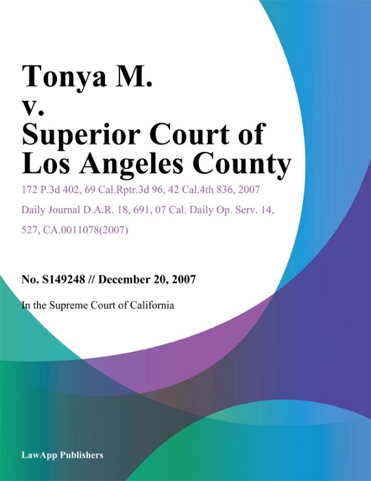 Tonya M. v. Superior Court of Los Angeles County