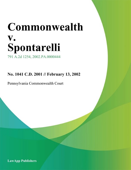 Commonwealth V. Spontarelli
