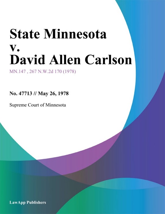State Minnesota v. David Allen Carlson