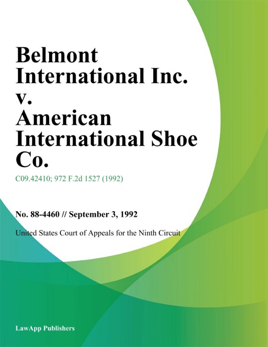 Belmont International Inc. v. American International Shoe Co.