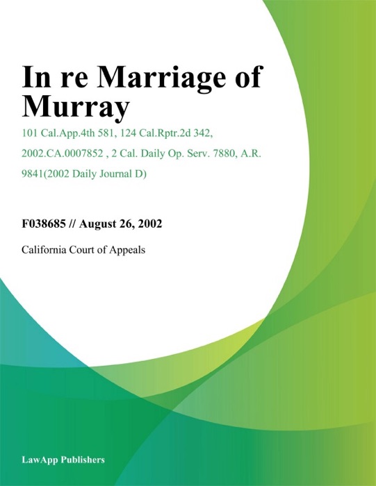 In Re Marriage Of Murray