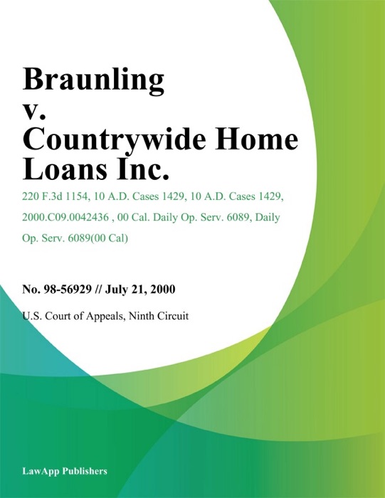 Braunling v. Countrywide Home Loans Inc.