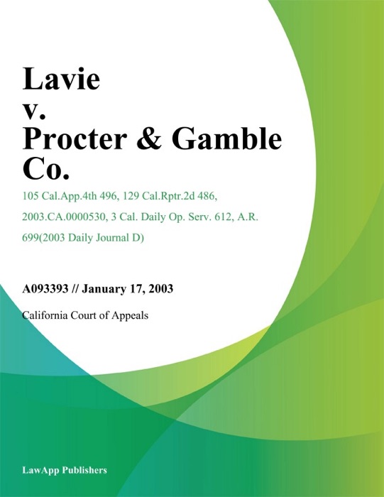 Lavie V. Procter & Gamble Co.