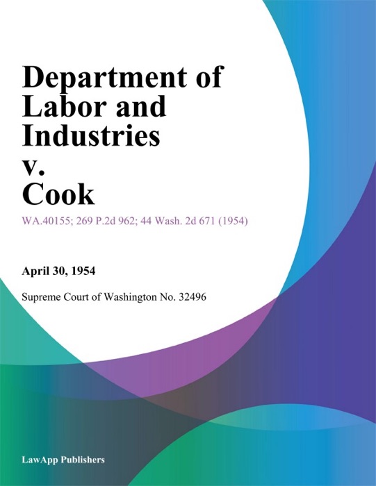 Department Of Labor And Industries V. Cook