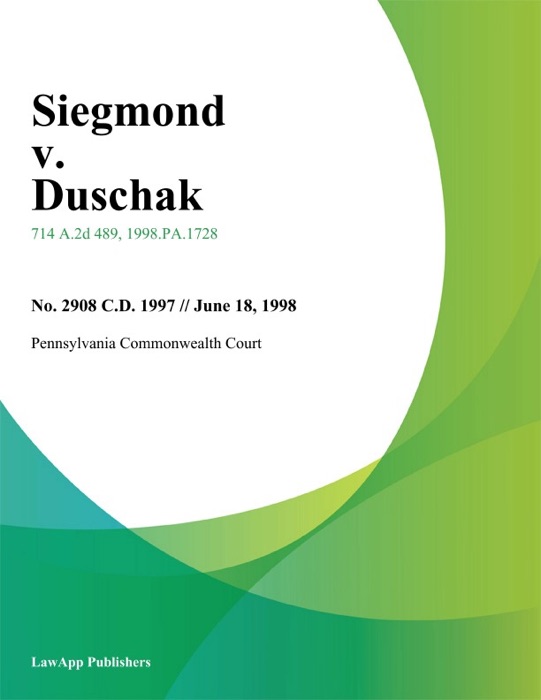 Siegmond v. Duschak