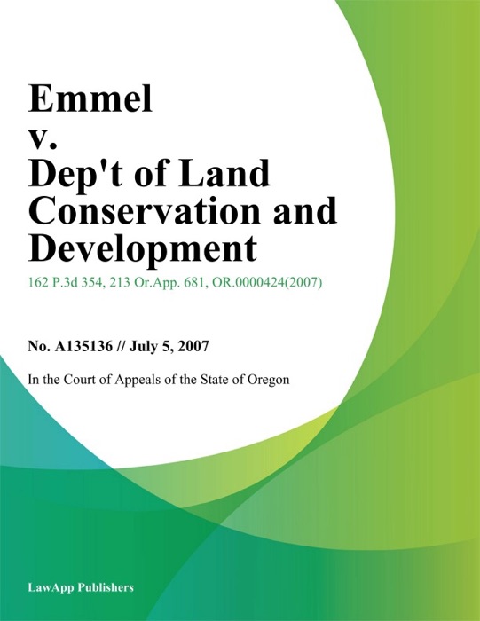 Emmel v. Dept of Land Conservation And Development