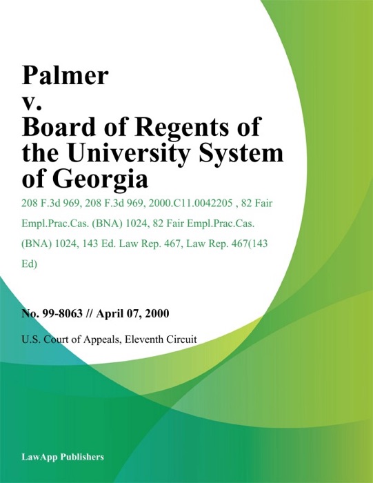 Palmer V. Board Of Regents Of The University System Of Georgia