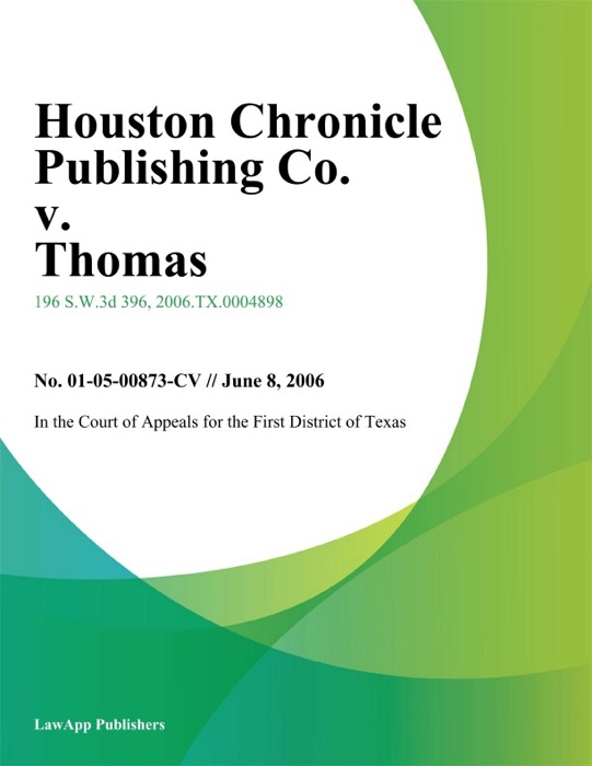 Houston Chronicle Publishing Co. v. Thomas