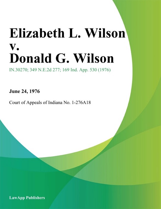 Elizabeth L. Wilson v. Donald G. Wilson