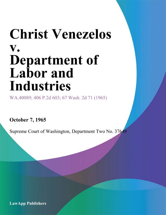 Christ Venezelos v. Department of Labor And Industries