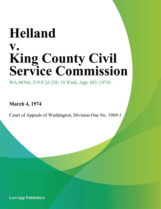Helland v. King County Civil Service Commission