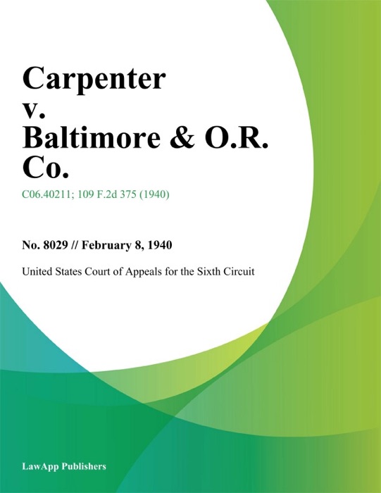 Carpenter V. Baltimore & O.R. Co.