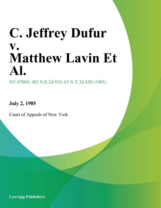 C. Jeffrey Dufur v. Matthew Lavin Et Al.