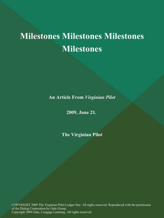 Milestones Milestones Milestones Milestones