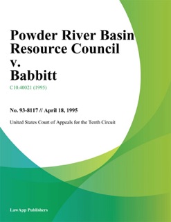 Powder River Basin Resource Council V. Babbitt by United States Court of Appeals for the Tenth Circuit