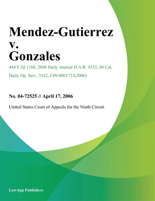 Mendez-Gutierrez v. Gonzales
