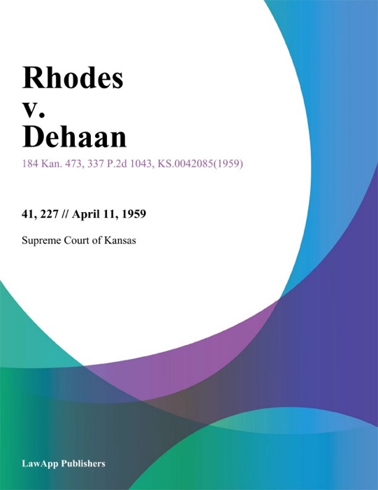 Rhodes v. Dehaan
