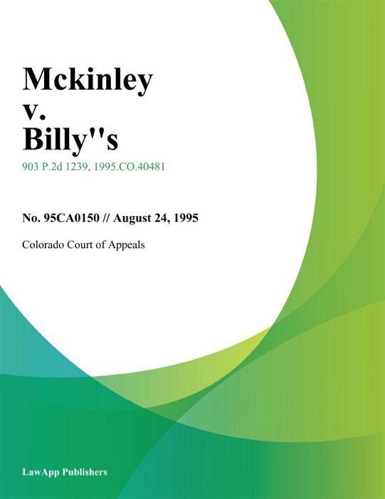 Mckinley v. Billys