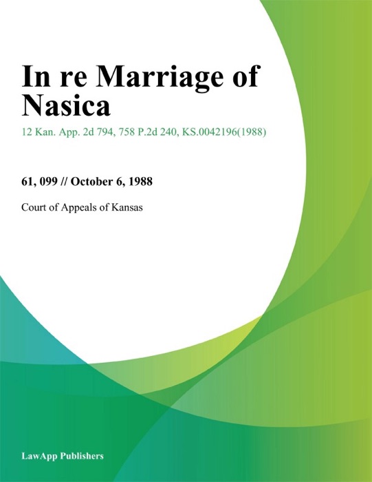 In re Marriage of Nasica