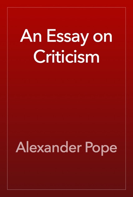 an essay on criticism pope