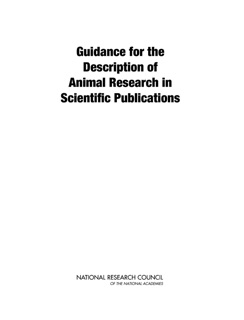 Guidance for the Description of Animal Research in Scientific Publications by Institute for Laboratory Animal Research